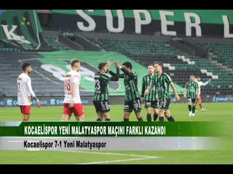 KOCAELİSPOR YENİ MALATYASPOR MAÇINI FARKLI KAZANDI 16 Nisan 2025 | tv41