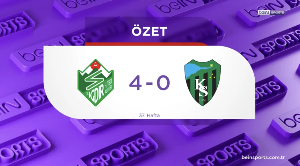 ÖZET | Şampiyon Kocaelispor, Alagöz Holding Iğdır FK deplasmanında kayıp. 4-0 4 Mayıs 2025 | beIN Sports