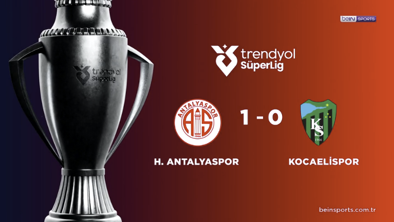 ÖZET | Hesap.com Antalyaspor 1-0 Kocaelispor 17 Mayıs 2026 @beINSports