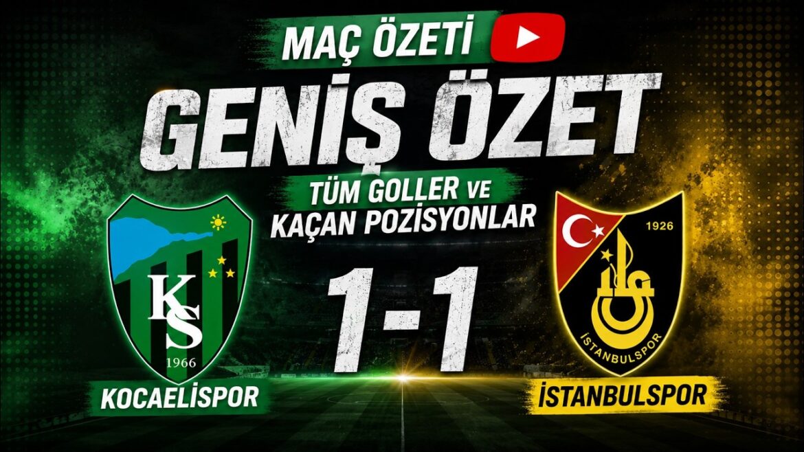 KOCAELİSPOR 1-1 İSTANBULSPOR HAZIRLIK MAÇI GENİŞ ÖZETİ #kocaelispor #istanbulspor #kocaeli 17 Temmuz 2026 @ÖzgürKocaeli