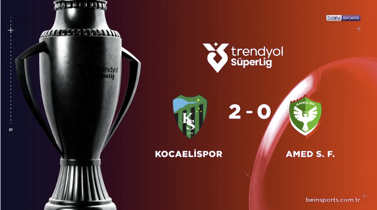 ÖZET | Kocaelispor 2-0 Amedspor 25 Ağustos 2026 @beINSports