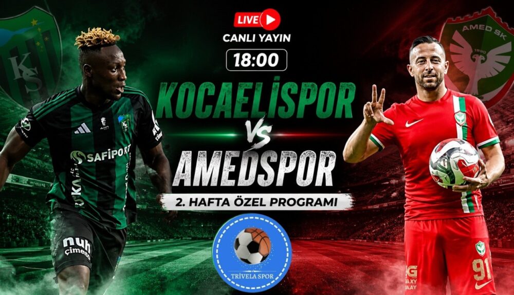 Kocaelispor-Amedspor 2.Hafta Özel Programı! İzmit'te Hedefler 3 Puan 22 Ağustos 2026 @TrivelaSpor