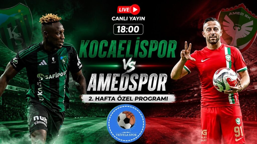 Kocaelispor-Amedspor 2.Hafta Özel Programı! İzmit'te Hedefler 3 Puan 22 Ağustos 2026 @TrivelaSpor