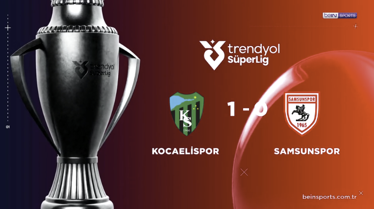 ÖZET | Kocaelispor 1-0 Samsunspor 6 Eylül 2026 @beINSports